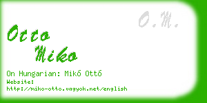 otto miko business card